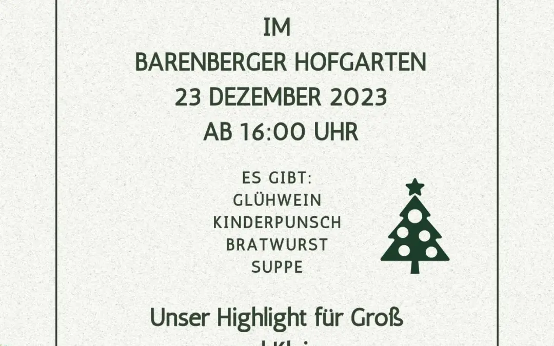 Weihnachts-Einläuten im Barenberger Hof